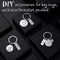 259 Pieces Inspirational Motivational Keychains Charms Bulk Inspirational Words Charms with Open Jump Key Rings for Various DIY Necklaces, Bracelets
